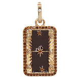 Enamel Pave Dog Tag Charm