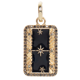 Enamel Pave Dog Tag Charm