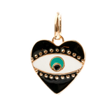 Enamel Heart Evil Eye Bale Charm