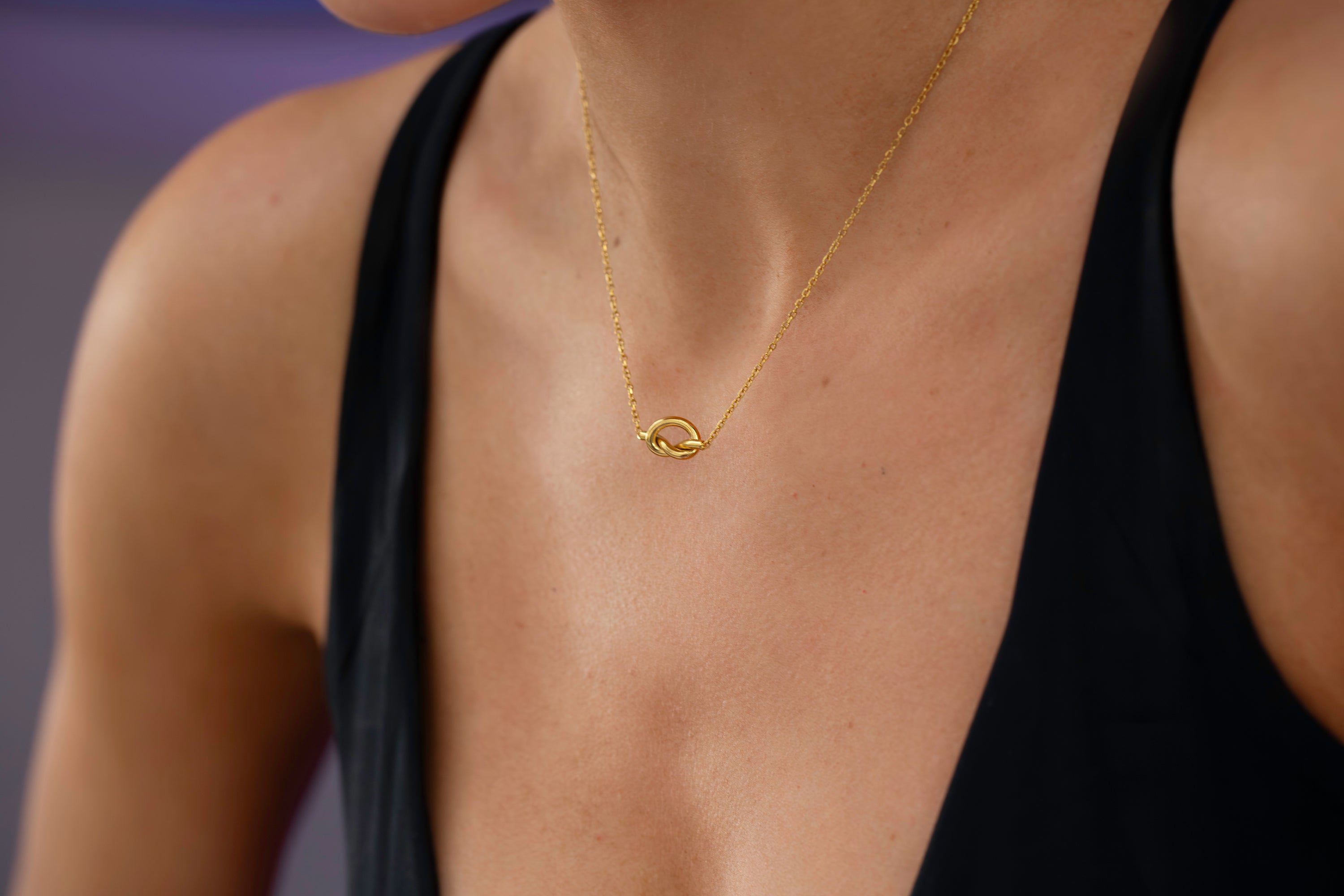 Waterproof Love Knot Necklace
