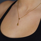Droplet Lariat Waterproof Necklace