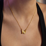 Etched Butterfly Waterproof Necklace