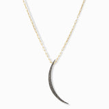diamond moon pendant necklace