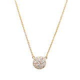 Sterling CZ Disc Necklace