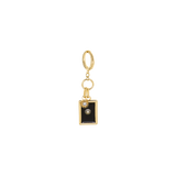 Enamel Rectangle Drop Charm with Mini Starburst