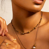 Natural Stone Beaded Necklace