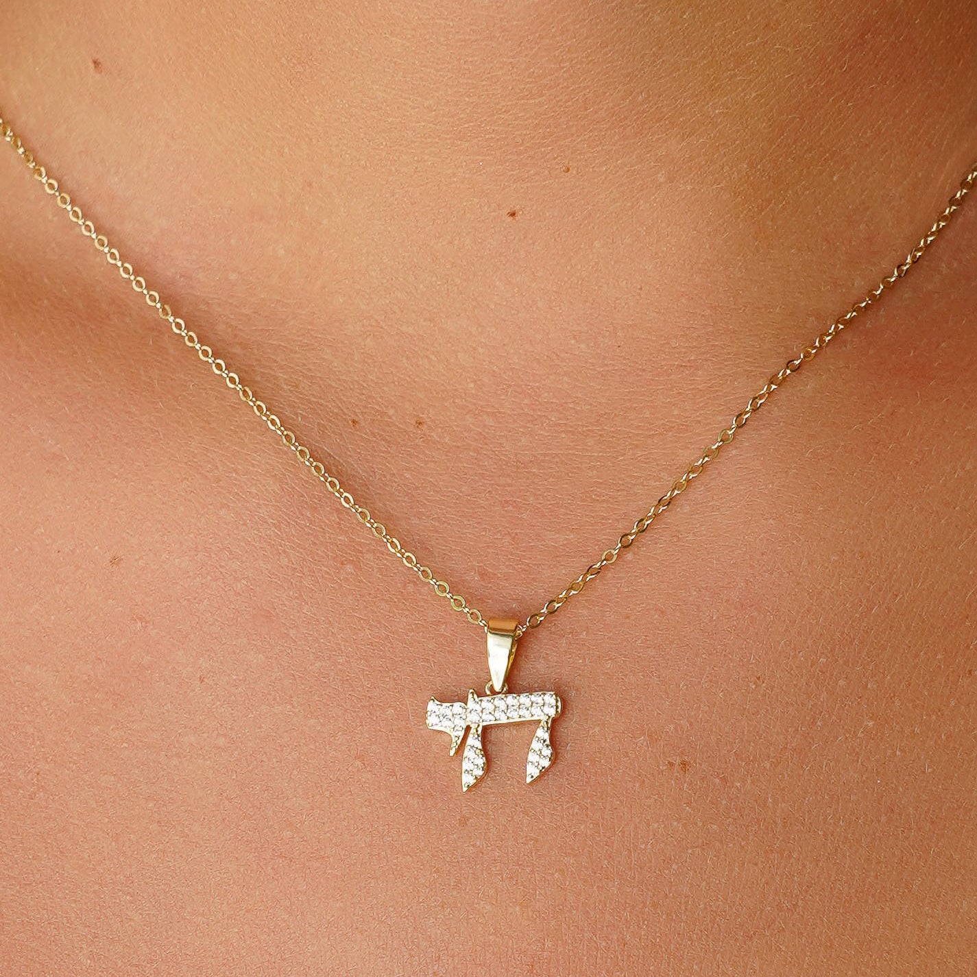 Chai CZ Necklace