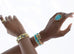 gold plated cat-eye glass adjustable ring