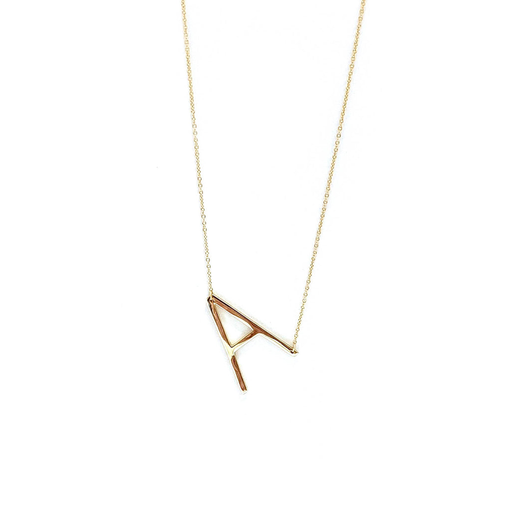sterling large initial necklace