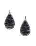 large teardrop beaded earring