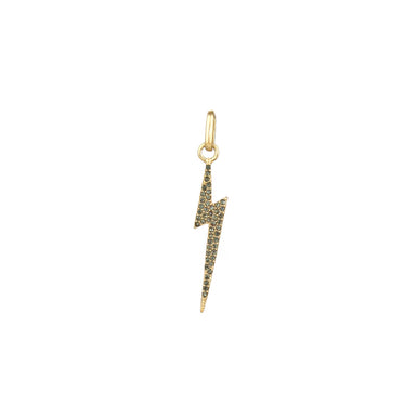 Mini Pavé Bolt Bale Charm - gold