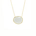 gold plated cat-eye glass necklace