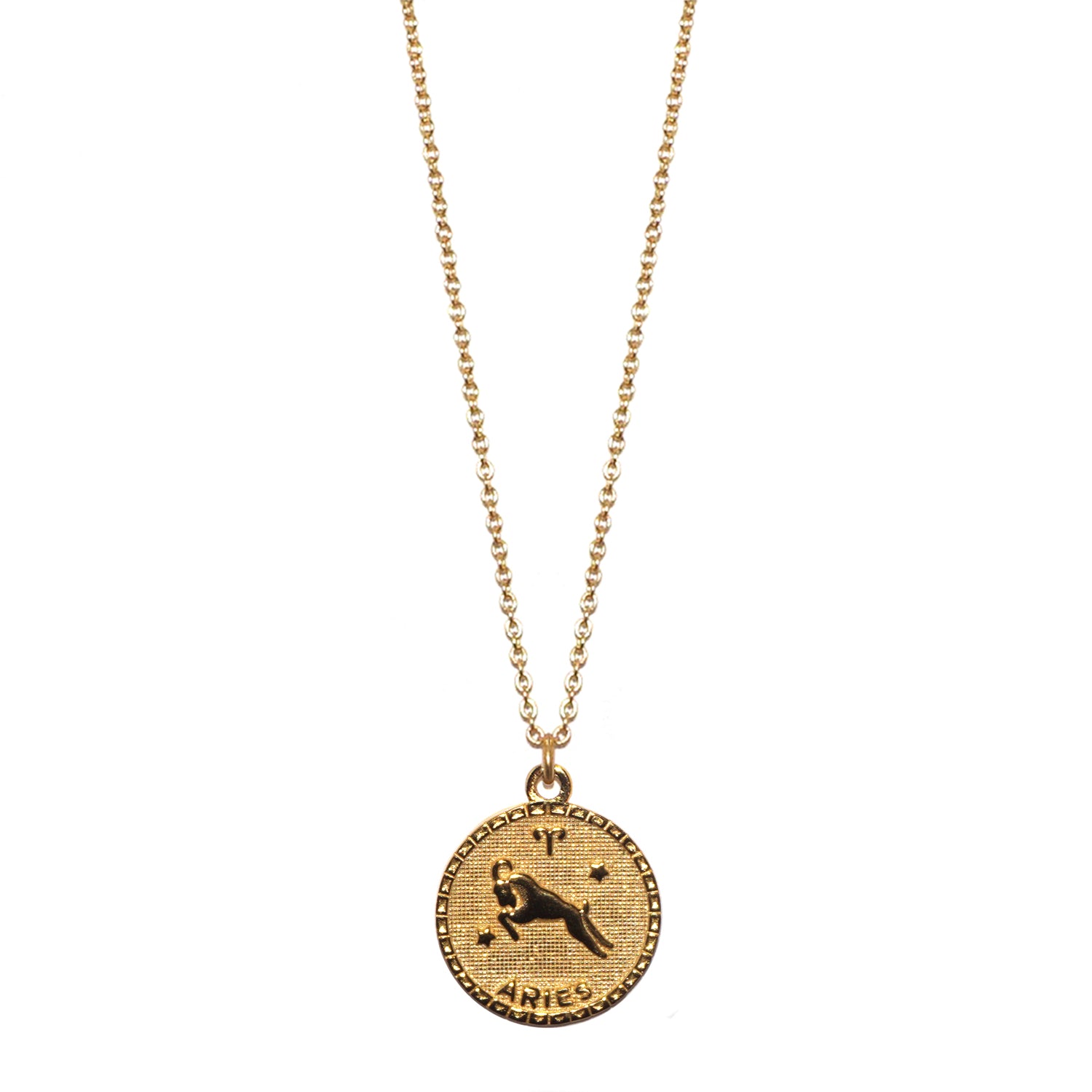 sterling aries zodiac necklace