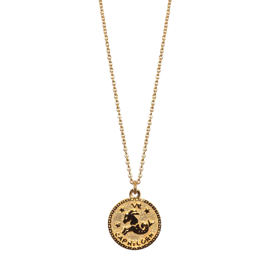 sterling capricorn zodiac necklace