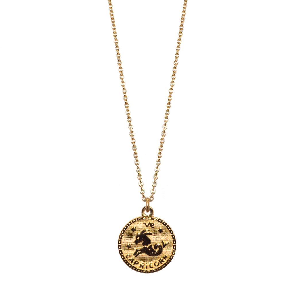 sterling capricorn zodiac necklace