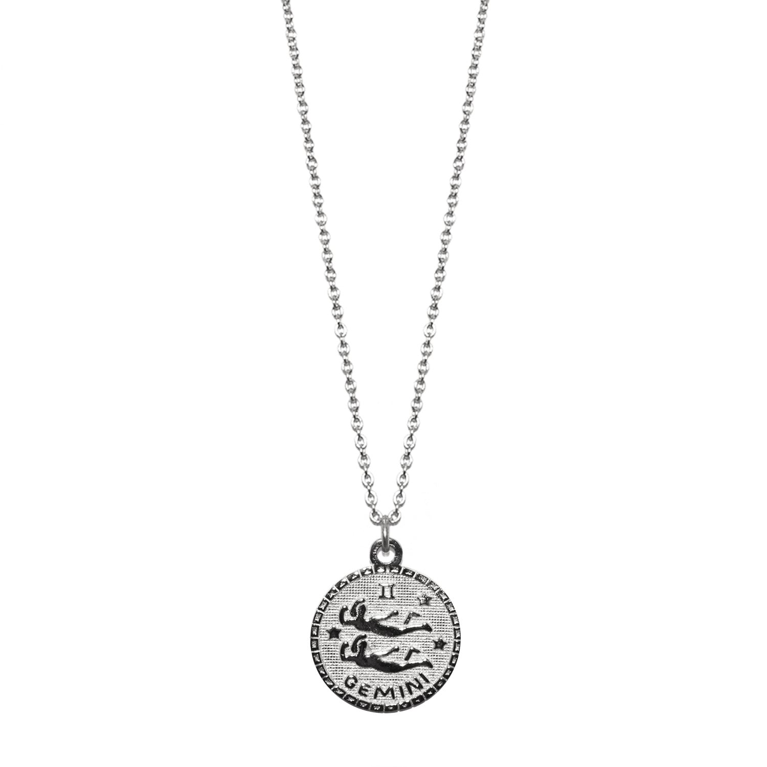 sterling gemini zodiac necklace