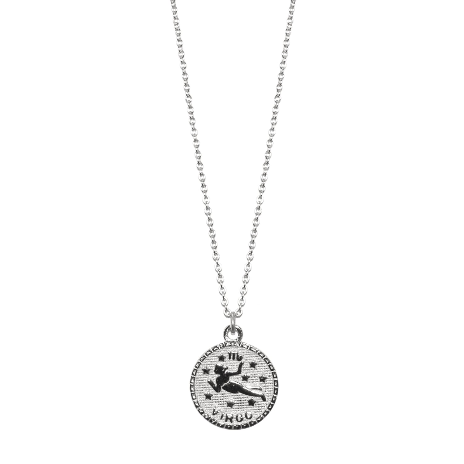 sterling virgo zodiac necklace