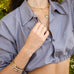 sterling 16” CZ clasp small anchor link necklace