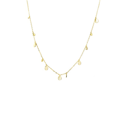 sterling delicate disc necklace