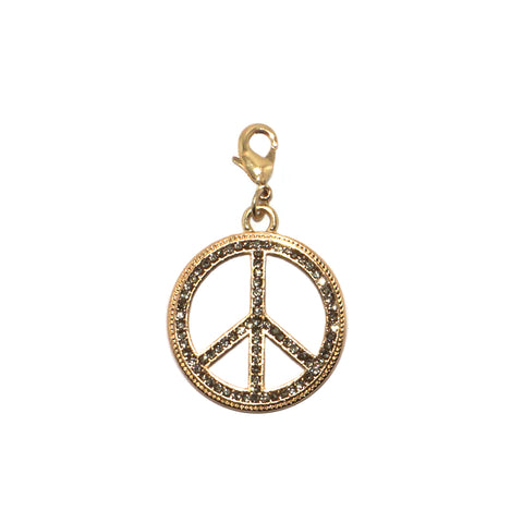 peace sign clasp charm