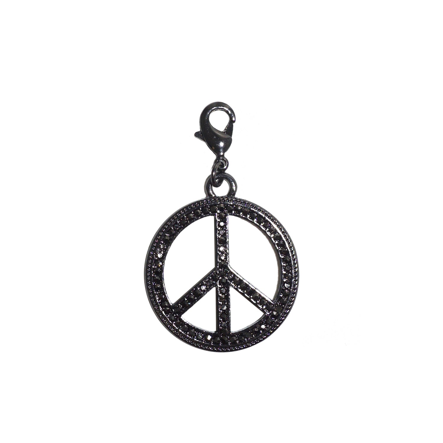 peace sign clasp charm