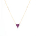sterling pave heart necklace