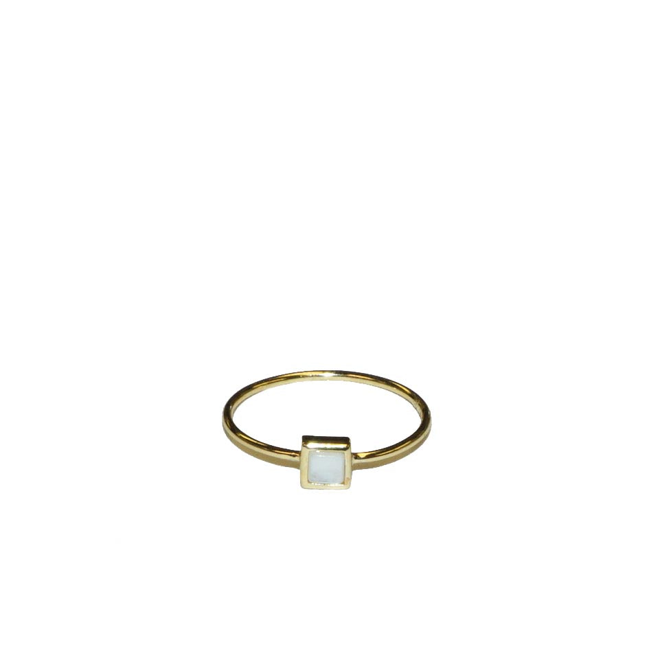 sterling iridescent square ring