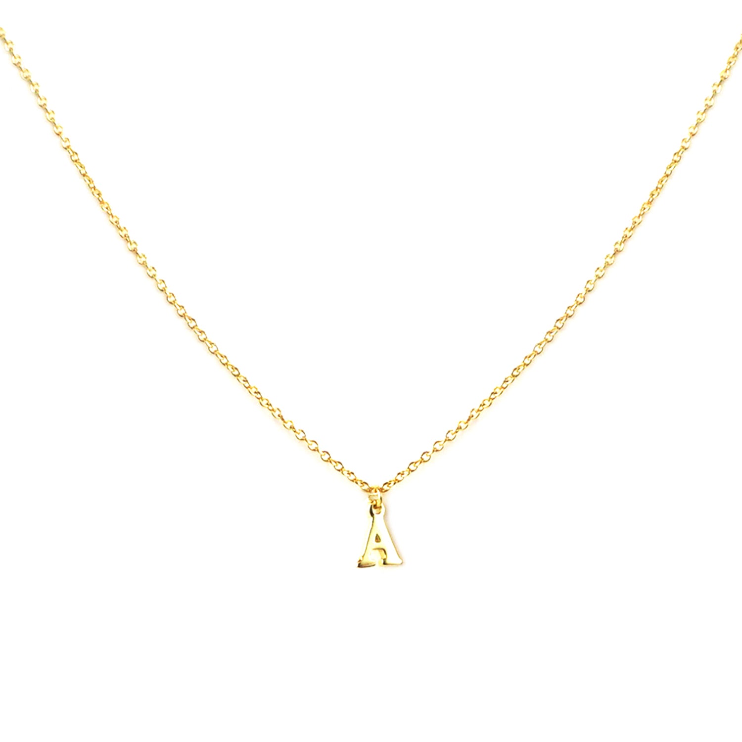 Yellow Gold Block Letter Necklace - Gold Presidents