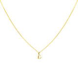 Gold Plated Block Letter Initial Necklace