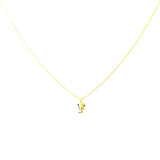 Gold Plated Block Letter Initial Necklace
