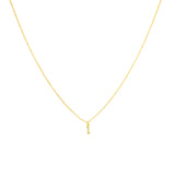 Gold Plated Block Letter Initial Necklace