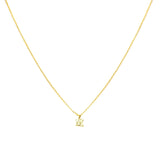 Gold Plated Block Letter Initial Necklace