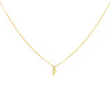 Gold Plated Block Letter Initial Necklace
