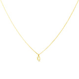 Gold Plated Block Letter Initial Necklace