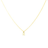 Gold Plated Block Letter Initial Necklace