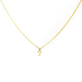 Gold Plated Block Letter Initial Necklace