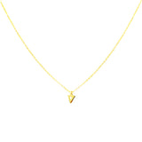 Gold Plated Block Letter Initial Necklace
