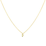 Gold Plated Block Letter Initial Necklace