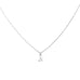 sterling silver block letter initial necklace