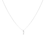 Sterling Silver Block Letter Initial Necklace