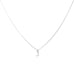 sterling silver block letter initial necklace