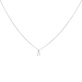 Sterling Silver Block Letter Initial Necklace