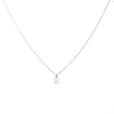 Sterling Silver Block Letter Initial Necklace