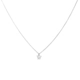 Sterling Silver Block Letter Initial Necklace