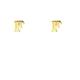 Gold Plated Block Letter Initial Earring