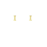 Gold Plated Block Letter Initial Earring