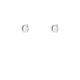 Sterling Silver Block Letter Initial Earring