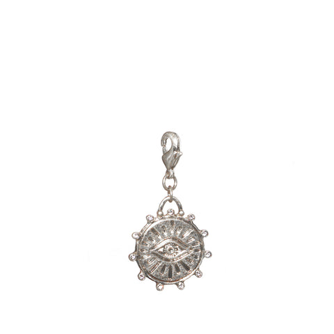 evil eye circle clasp charm