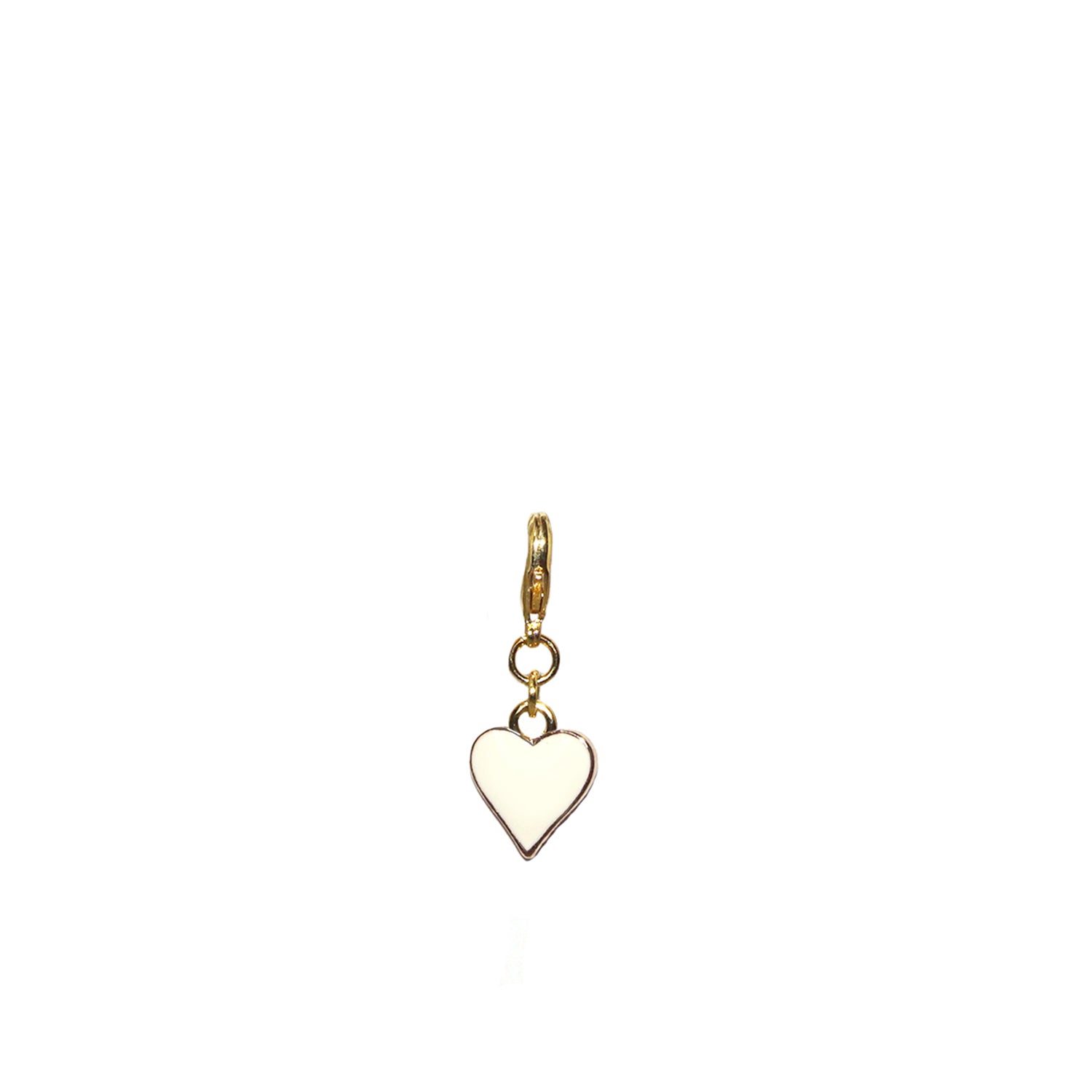 small enamel heart clasp charm