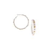 Nailhead Gemstone Hoop